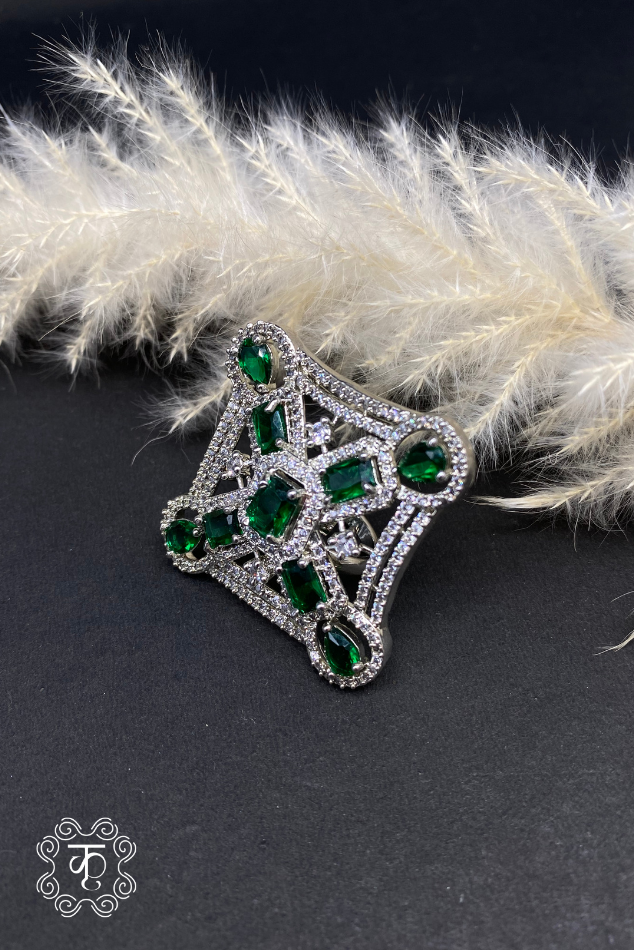 Silver with Green AD Ring - Image 2