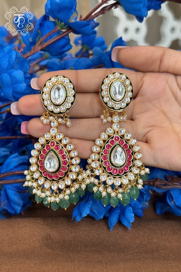 EarRings - Red White - Image 2