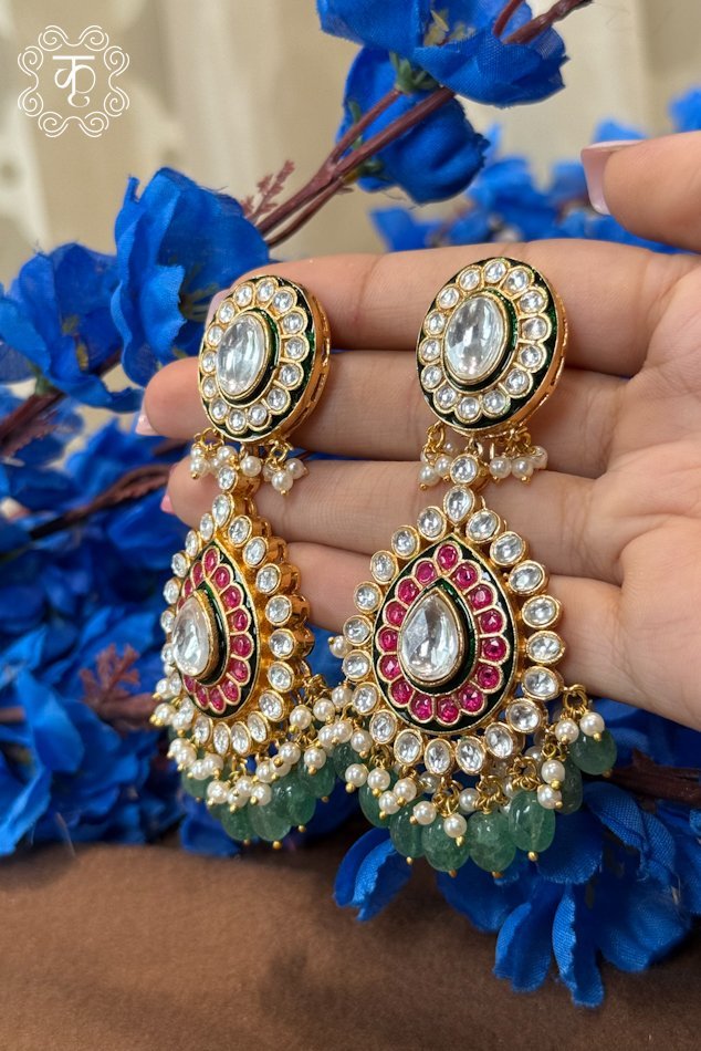 EarRings - Red White - Image 4