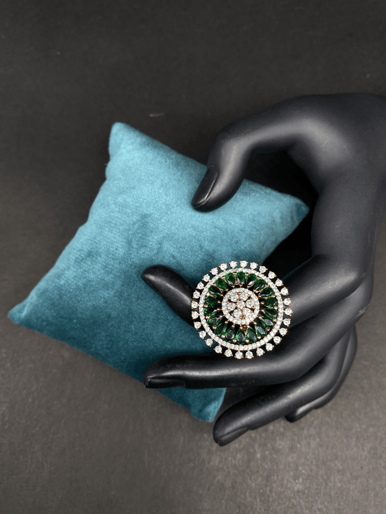 Emerald Green with Silver AD Ring - Image 2