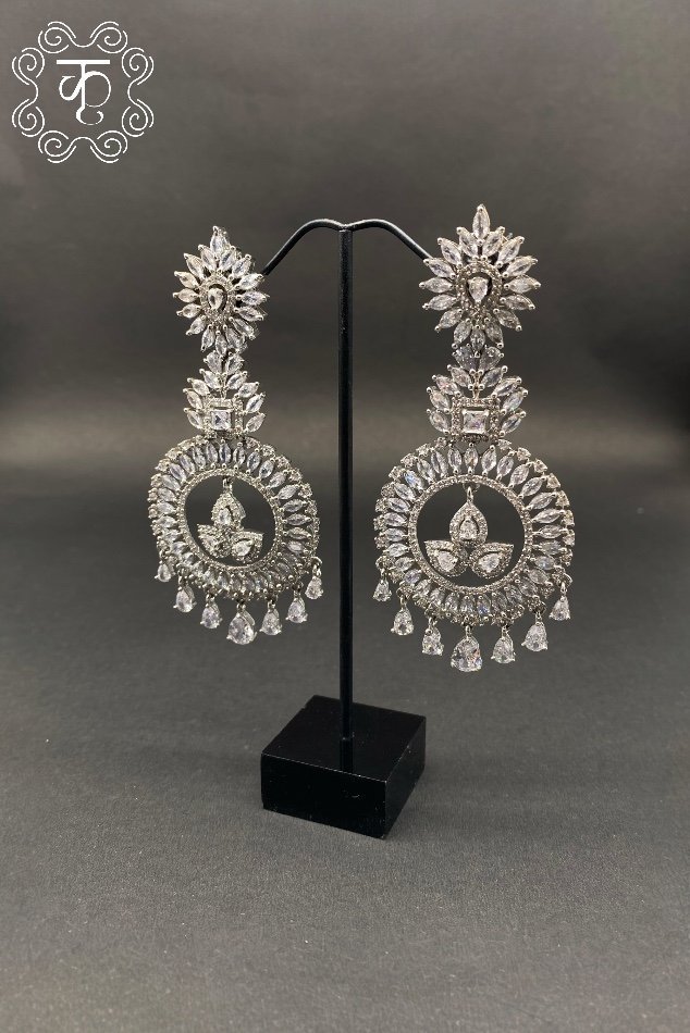 Silver AD Earrings - Image 3
