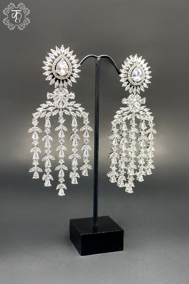 Silver AD Hanging Earrings - Image 2